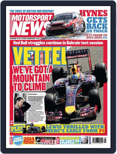 Motorsport News February 25th, 2014 Digital Back Issue Cover