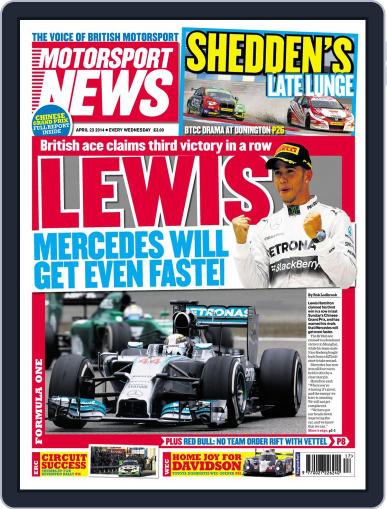 Motorsport News April 22nd, 2014 Digital Back Issue Cover