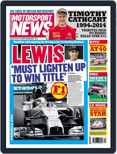 Motorsport News August 19th, 2014 Digital Back Issue Cover