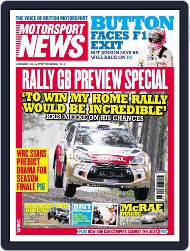 Motorsport News November 11th, 2014 Digital Back Issue Cover