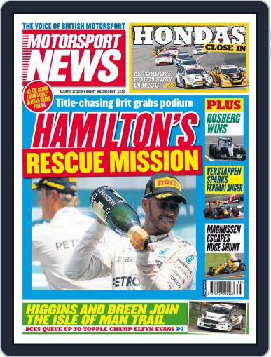 Motorsport News August 31st, 2016 Digital Back Issue Cover
