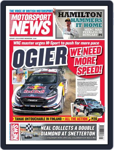 Motorsport News August 1st, 2018 Digital Back Issue Cover