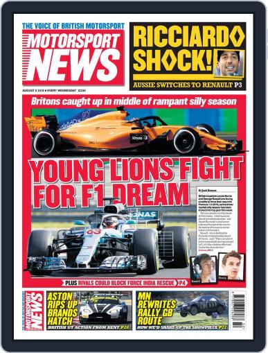 Motorsport News August 8th, 2018 Digital Back Issue Cover