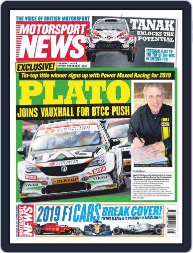 Motorsport News February 20th, 2019 Digital Back Issue Cover