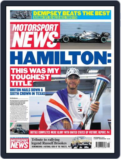 Motorsport News November 6th, 2019 Digital Back Issue Cover