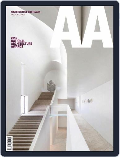 Architecture Australia November 1st, 2016 Digital Back Issue Cover