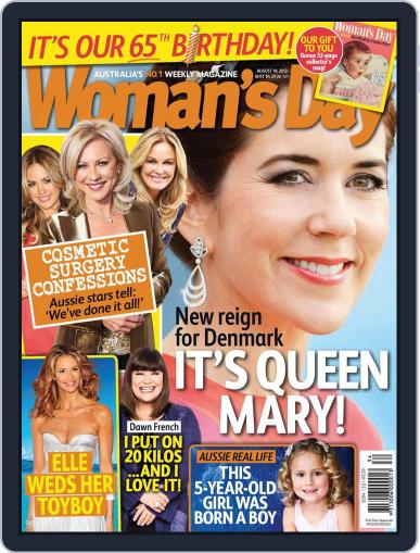 Woman's Day Australia August 17th, 2013 Digital Back Issue Cover