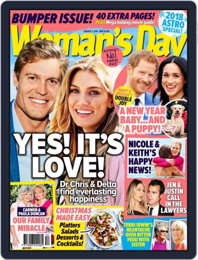 Woman's Day Australia January 1st, 2018 Digital Back Issue Cover