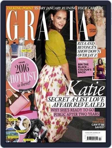 Grazia January 5th, 2016 Digital Back Issue Cover