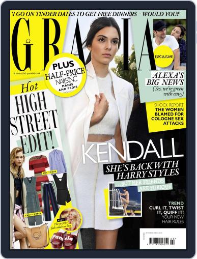 Grazia January 12th, 2016 Digital Back Issue Cover
