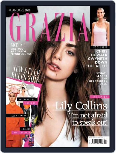 Grazia January 8th, 2018 Digital Back Issue Cover