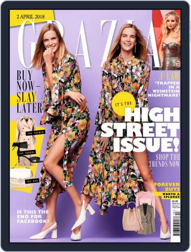 Grazia April 2nd, 2018 Digital Back Issue Cover