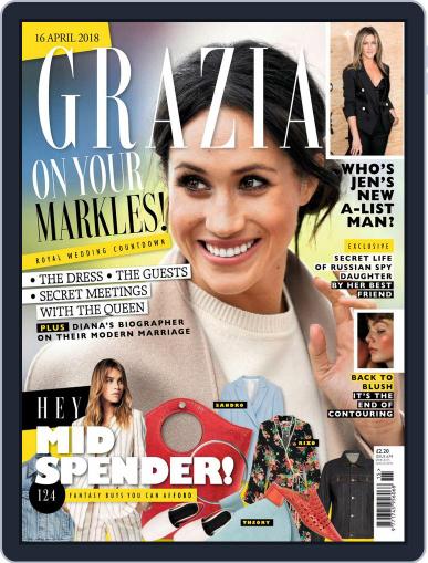Grazia April 16th, 2018 Digital Back Issue Cover