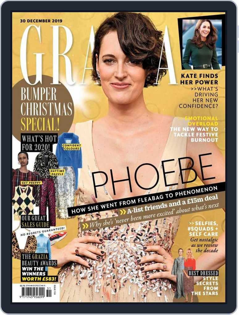 Emma Stone on the cover of Grazia Italy, January 2019.