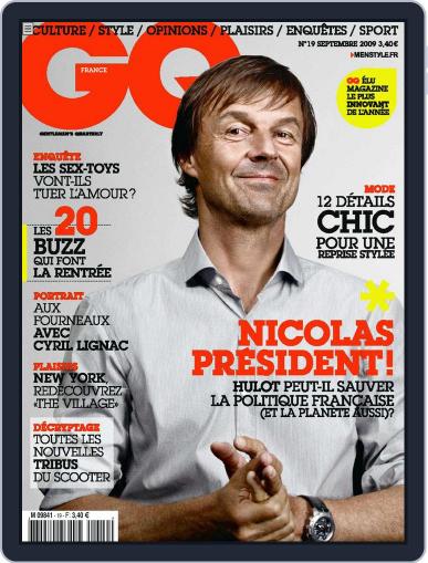 Gq France August 25th, 2009 Digital Back Issue Cover