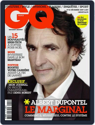 Gq France November 17th, 2009 Digital Back Issue Cover