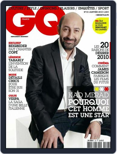 Gq France December 15th, 2009 Digital Back Issue Cover