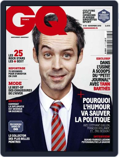 Gq France October 19th, 2010 Digital Back Issue Cover