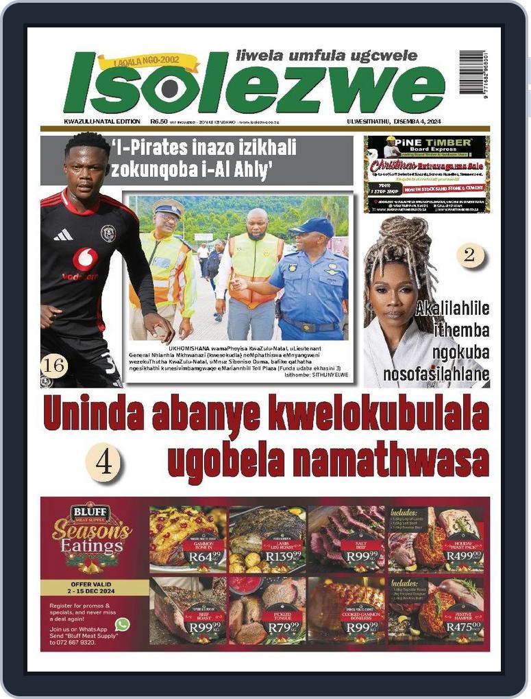 Isolezwe December 4th, 2024 Digital Back Issue Cover