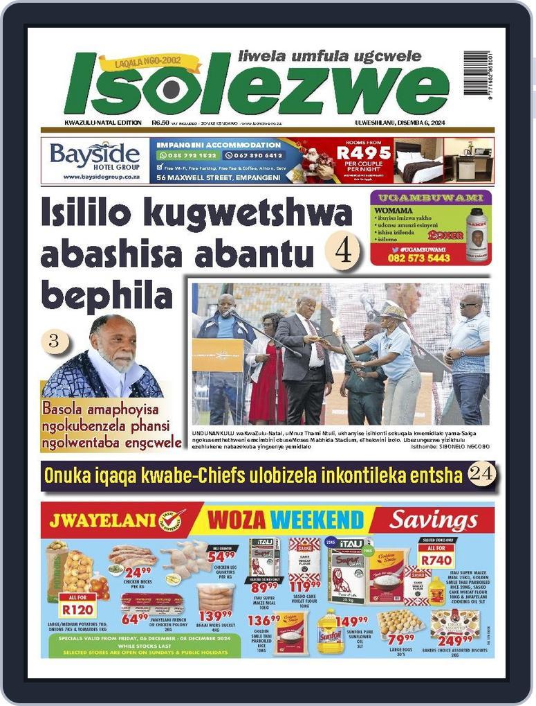 Isolezwe December 6th, 2024 Digital Back Issue Cover