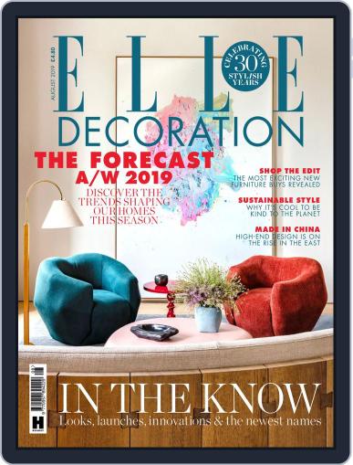 Elle Decoration UK August 1st, 2019 Digital Back Issue Cover