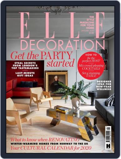 Elle Decoration UK January 1st, 2020 Digital Back Issue Cover