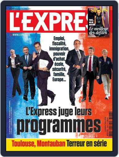 L'express March 20th, 2012 Digital Back Issue Cover