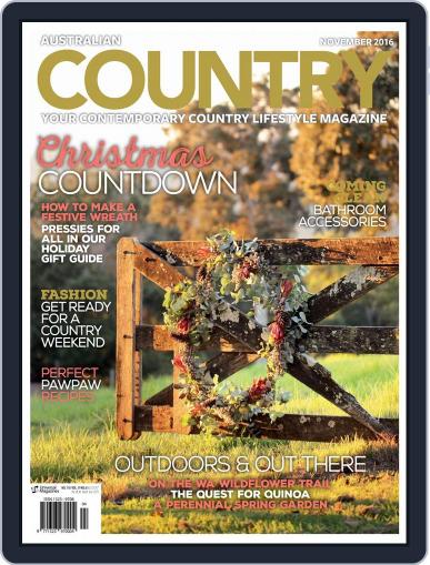 Australian Country November 1st, 2016 Digital Back Issue Cover