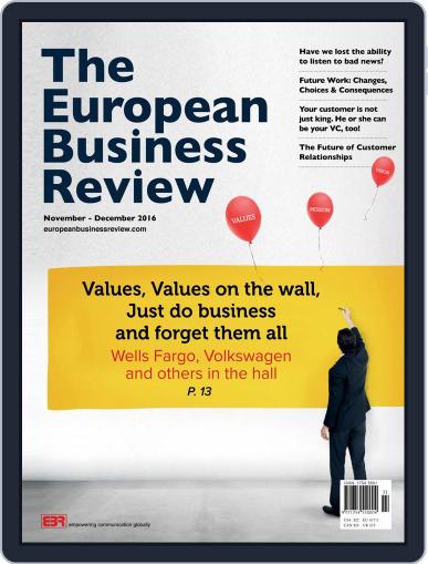 The European Business Review November 1st, 2016 Digital Back Issue Cover