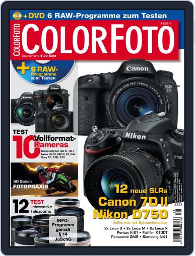Colorfoto October 1st, 2014 Digital Back Issue Cover