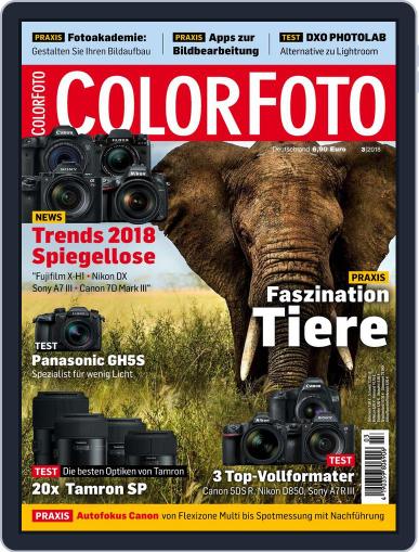 Colorfoto March 1st, 2018 Digital Back Issue Cover