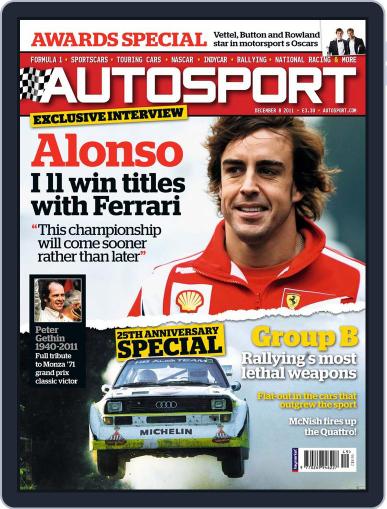 Autosport December 8th, 2011 Digital Back Issue Cover