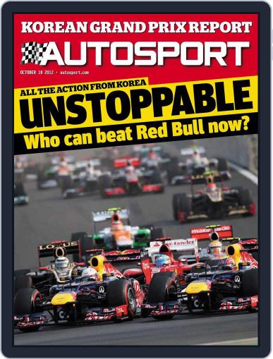 Autosport October 18th, 2012 Digital Back Issue Cover