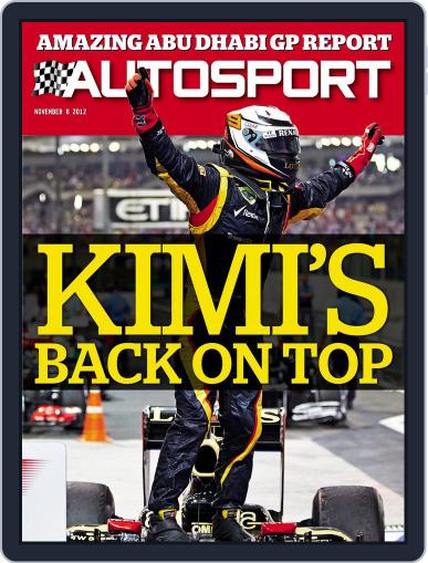 Autosport November 8th, 2012 Digital Back Issue Cover
