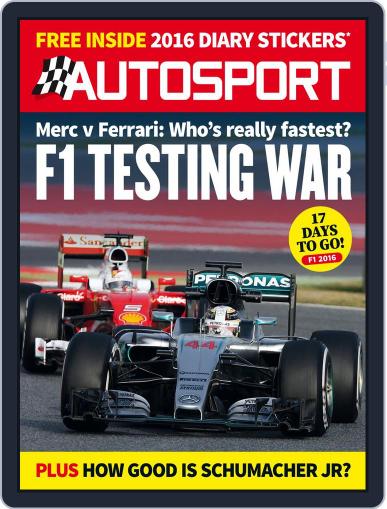 Autosport March 3rd, 2016 Digital Back Issue Cover