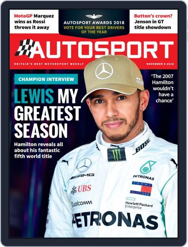 Autosport November 8th, 2018 Digital Back Issue Cover