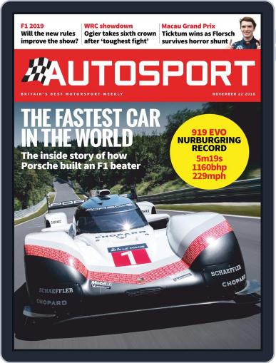 Autosport November 22nd, 2018 Digital Back Issue Cover