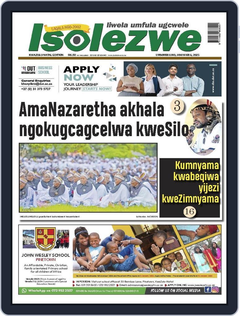 Isolezwe January 6th, 2025 Digital Back Issue Cover