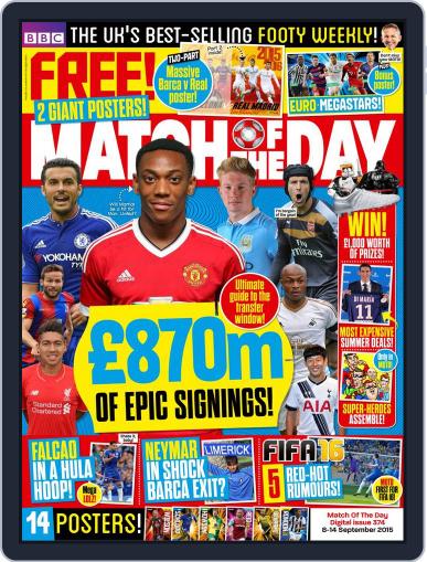 Match Of The Day September 8th, 2015 Digital Back Issue Cover
