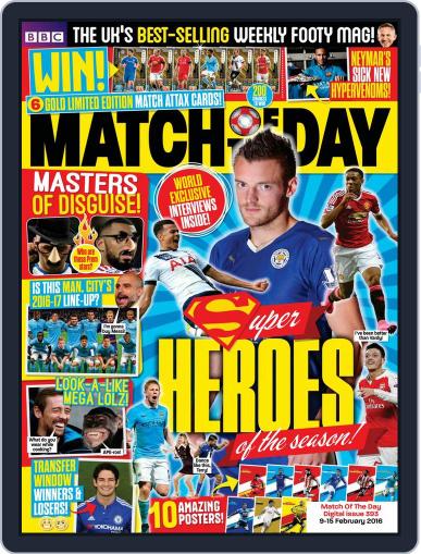 Match Of The Day February 9th, 2016 Digital Back Issue Cover
