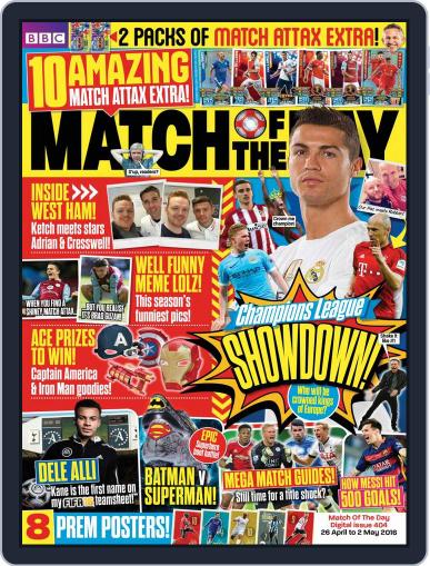 Match Of The Day April 28th, 2016 Digital Back Issue Cover