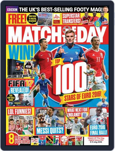 Match Of The Day July 6th, 2016 Digital Back Issue Cover