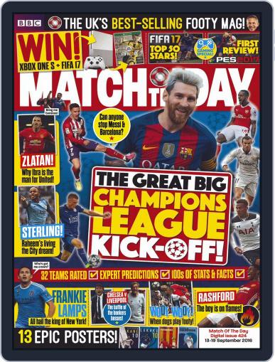 Match Of The Day September 13th, 2016 Digital Back Issue Cover