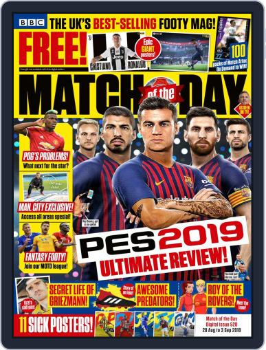 Match Of The Day August 28th, 2018 Digital Back Issue Cover