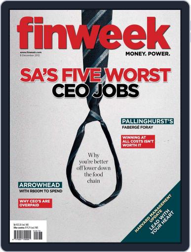 Finweek - English November 29th, 2012 Digital Back Issue Cover