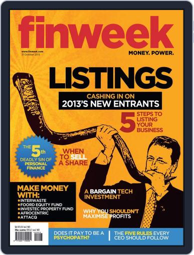 Finweek - English October 24th, 2013 Digital Back Issue Cover