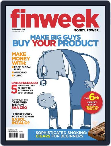 Finweek - English October 31st, 2013 Digital Back Issue Cover