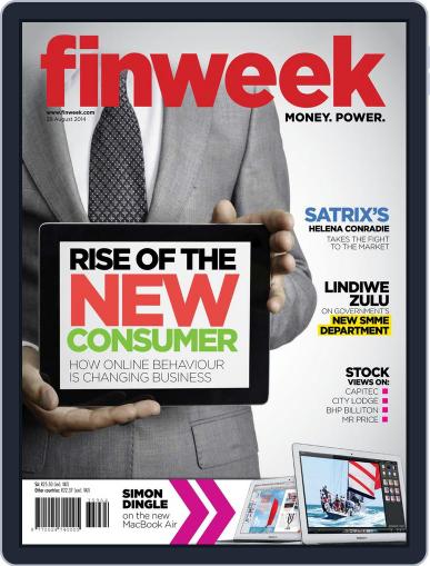 Finweek - English August 21st, 2014 Digital Back Issue Cover