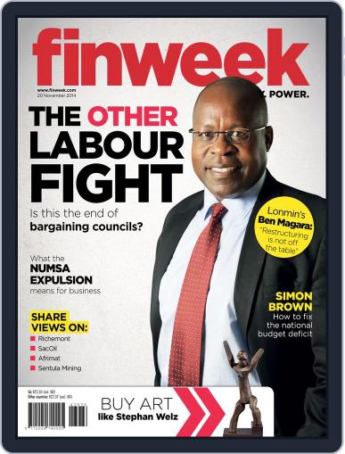 Finweek - English November 13th, 2014 Digital Back Issue Cover