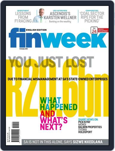 Finweek - English October 18th, 2015 Digital Back Issue Cover